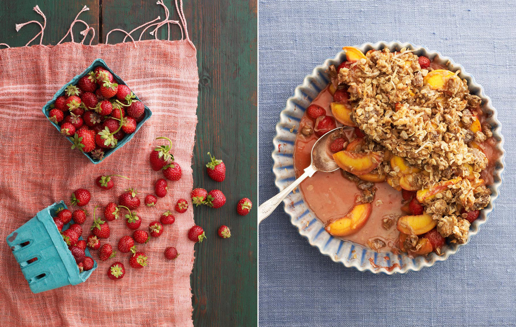 Summer Strawberry Peach Crumble